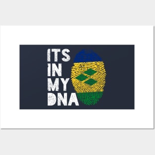 Its In My DNA Saint Vincent and the Grenadines Flag Fingerprint Posters and Art